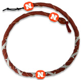 Nebraska Cornhuskers Spiral Football Necklace - Team Fan Cave