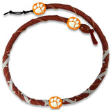 Clemson Tigers Spiral Football Necklace - Team Fan Cave
