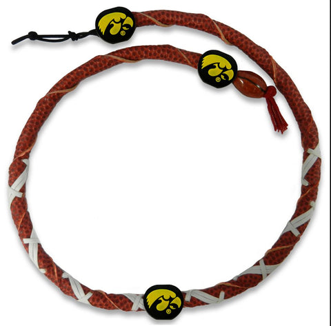 Iowa Hawkeyes Spiral Football Necklace - Team Fan Cave