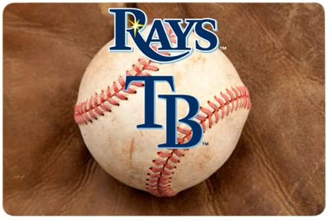 Tampa Bay Rays Pet Bowl Mat Classic Baseball Size Large - Team Fan Cave