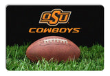 Oklahoma State Cowboys Classic Football Pet Bowl Mat - L - Team Fan Cave