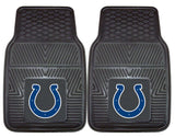Indianapolis Colts Car Mats Heavy Duty 2 Piece Vinyl