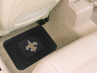 New Orleans Saints Car Mat Heavy Duty Vinyl Rear Seat Special Order - Team Fan Cave
