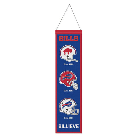 Buffalo Bills Banner Wool 8x32 Heritage Evolution Design-0