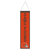 Cleveland Browns Banner Wool 8x32 Heritage Slogan Design - Special Order-0