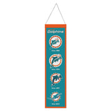 Miami Dolphins Banner Wool 8x32 Heritage Evolution Design-0