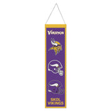 Minnesota Vikings Banner Wool 8x32 Heritage Evolution Design-0