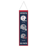 New England Patriots Banner Wool 8x32 Heritage Evolution Design-0