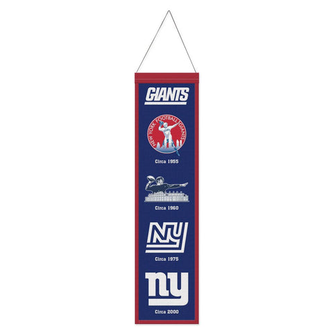 New York Giants Banner Wool 8x32 Heritage Evolution Design-0