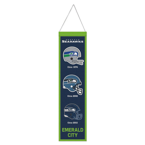 Seattle Seahawks Banner Wool 8x32 Heritage Evolution Design-0