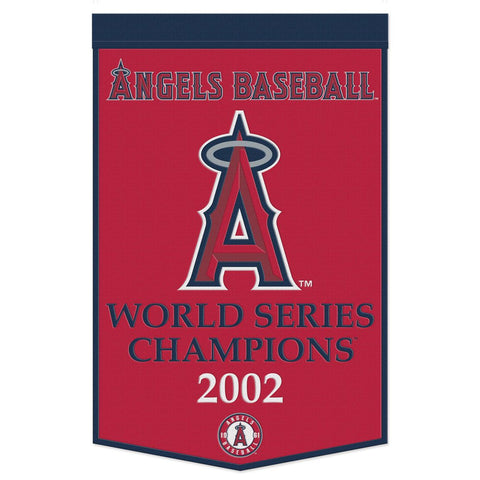Los Angeles Angels Banner Wool 24x38 Dynasty Champ Design - Special Order-0