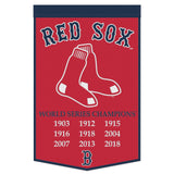 Boston Red Sox Banner Wool 24x38 Dynasty Champ Design