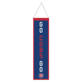 Chicago Cubs Banner Wool 8x32 Heritage Slogan Design - Special Order-0