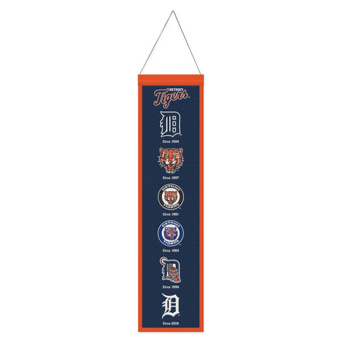 Detroit Tigers Banner Wool 8x32 Heritage Evolution Design-0