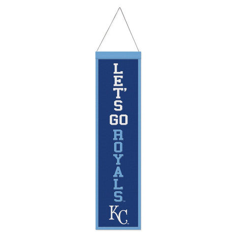 Kansas City Royals Banner Wool 8x32 Heritage Slogan Design - Special Order