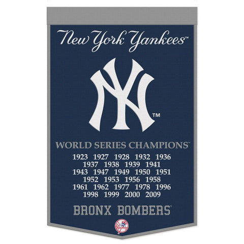 New York Yankees Banner Wool 24x38 Dynasty Champ Design-0