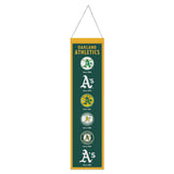 Oakland Athletics Banner Wool 8x32 Heritage Evolution Design - Special Order