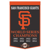 San Francisco Giants Banner Wool 24x38 Dynasty Champ Design-0