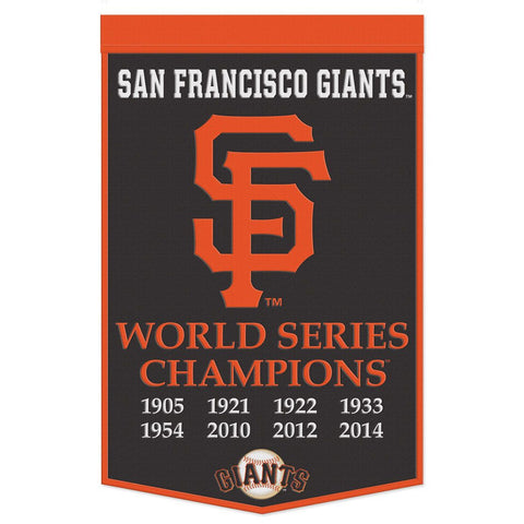 San Francisco Giants Banner Wool 24x38 Dynasty Champ Design-0