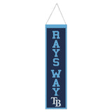 Tampa Bay Rays Banner Wool 8x32 Heritage Slogan Design - Special Order