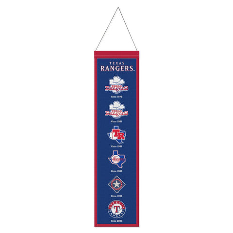 Texas Rangers Banner Wool 8x32 Heritage Evolution Design - Special Order-0
