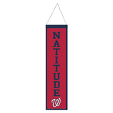 Washington Nationals Banner Wool 8x32 Heritage Slogan Design - Special Order
