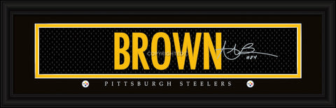 Pittsburgh Steelers Antonio Brown Print - Signature 8"x24" - Team Fan Cave