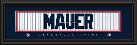 Minnesota Twins Print 8x24 Signature Style Joe Mauer - Team Fan Cave
