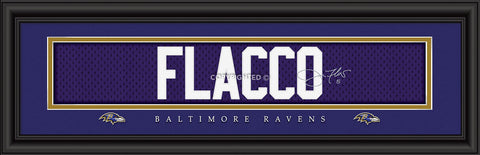 Baltimore Ravens Joe Flacco Print - Signature 8"x24" - Team Fan Cave
