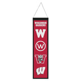 Wisconsin Badgers Banner Wool 8x32 Heritage Evolution Design