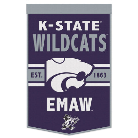 Kansas State Wildcats Banner Wool 24x38 Dynasty Slogan Design - Special Order