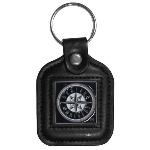Seattle Mariners Key Ring Square Leather - Team Fan Cave