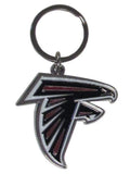 Atlanta Falcons Chrome Logo Cut Keychain - Team Fan Cave