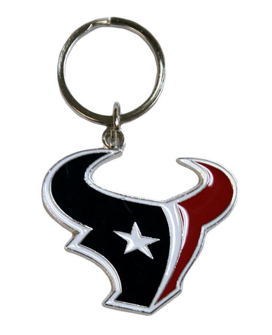 Houston Texans Chrome Logo Cut Keychain - Team Fan Cave