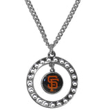 San Francisco Giants Necklace Chain Rhinestone Hoop - Team Fan Cave