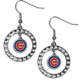 Chicago Cubs Earrings Hoop Rhinestone - Team Fan Cave