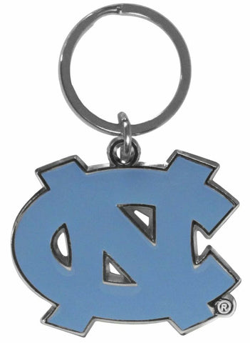 North Carolina Tar Heels Chrome Logo Cut Keychain