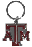 Texas A&M Aggies Chrome Logo Cut Keychain - Team Fan Cave