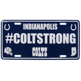 Indianapolis Colts License Plate Hashtag - Team Fan Cave
