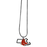 Boston Red Sox Necklace Chain with State Shape Charm - Team Fan Cave