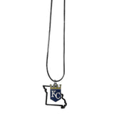 Kansas City Royals Necklace Chain with State Shape Charm - Team Fan Cave
