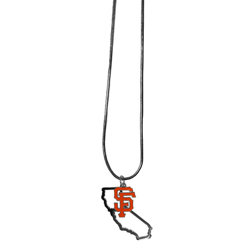 San Francisco Giants Necklace Chain with State Shape Charm - Team Fan Cave