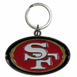 San Francisco 49ers Chrome Logo Cut Keychain