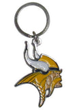 Minnesota Vikings Chrome Logo Cut Keychain - Team Fan Cave