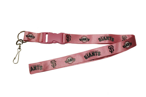 San Francisco Giants Lanyard - Breakaway with Key Ring - Pink Special Order - Team Fan Cave