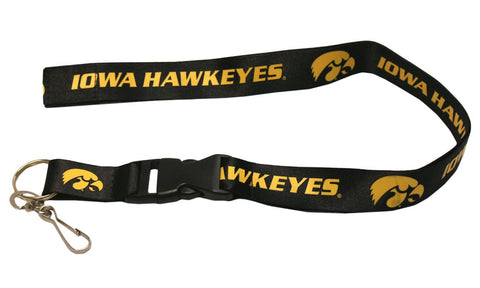 Iowa Hawkeyes Lanyard - Breakaway with Key Ring - Team Fan Cave