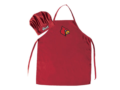 Louisville Cardinals Apron and Chef Hat Set - Team Fan Cave