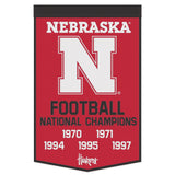 Nebraska Cornhuskers Banner Wool 24x38 Dynasty Champ Design Football-0