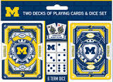 Michigan Wolverines Playing Cards and Dice Set