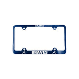 Altanta Braves License Plate Frame Laser Cut Blue - Team Fan Cave